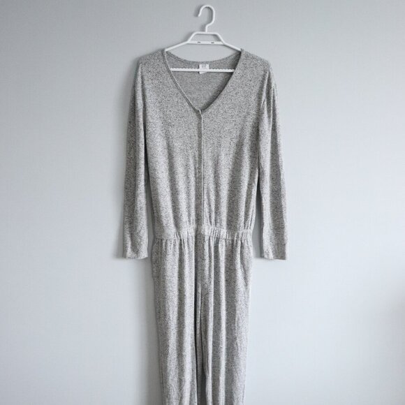 GAP Kids Girl Sz XXL Grey Softspun Buttoned V-Neck Stretch One Piece Jumpsuit - Picture 1 of 15
